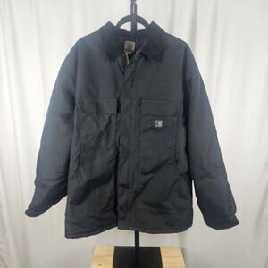 Carhartt C55 BLK Y2K Quilted Work Jacket 2XL Tall